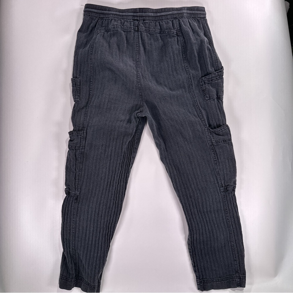Free People Women The Good Utility Cargo Pants Linen M - Picture 3 of 14
